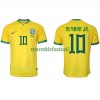 Maillot de Supporter Brésil Neymar Jr 10 Domicile Coupe du Monde 2022 Pour Homme